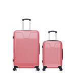 WAVE PARIS WAVE PARIS - Lot de 2 - Valises Grand Format et Cabine SELENGA. Coloris disponibles : Rose