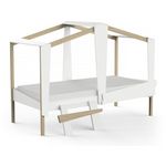 Habitat et Jardin Lit enfant surélevé  Cabane  - 90 x 200 cm - Blanc