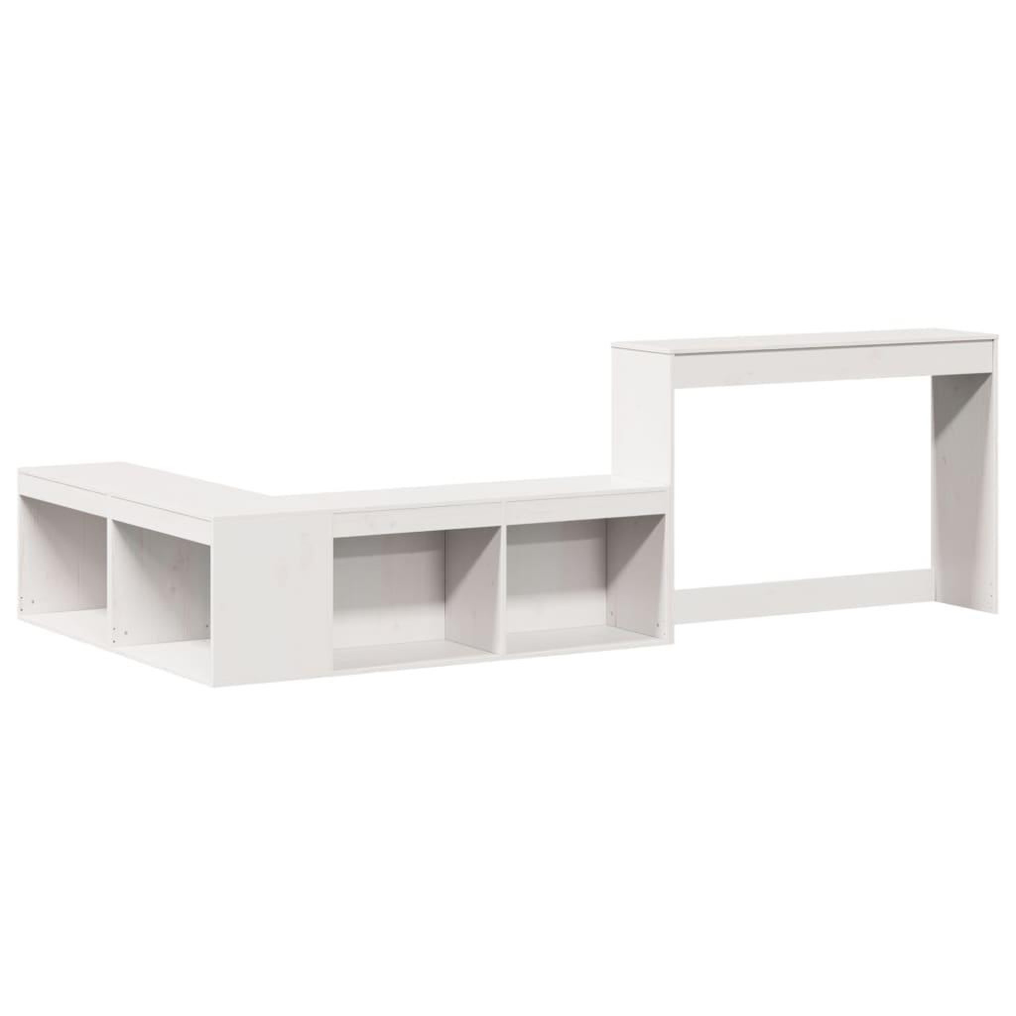 Voir la diapositive 3 : VIDAXL Table de chevet avec bureau blanc bois de pin massif