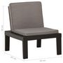 Voir la diapositive 6 : VIDAXL Chaises de salon de jardin et coussins lot de 2 Plastique Gris