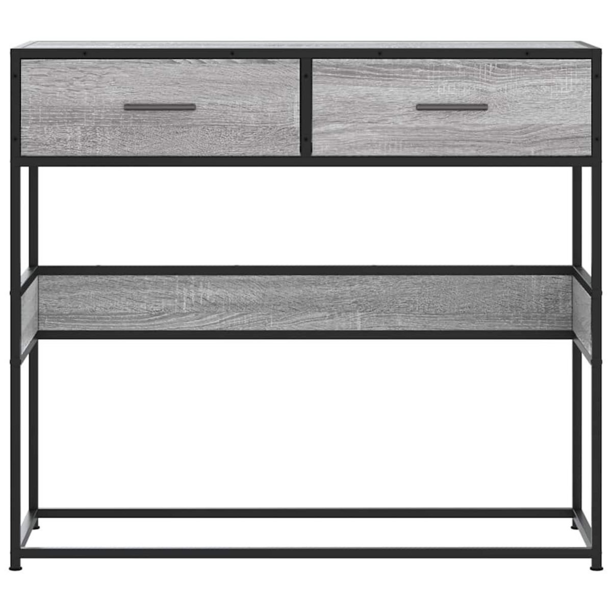VIDAXL Table console sonoma gris 90x35x80 cm bois d'ingenierie