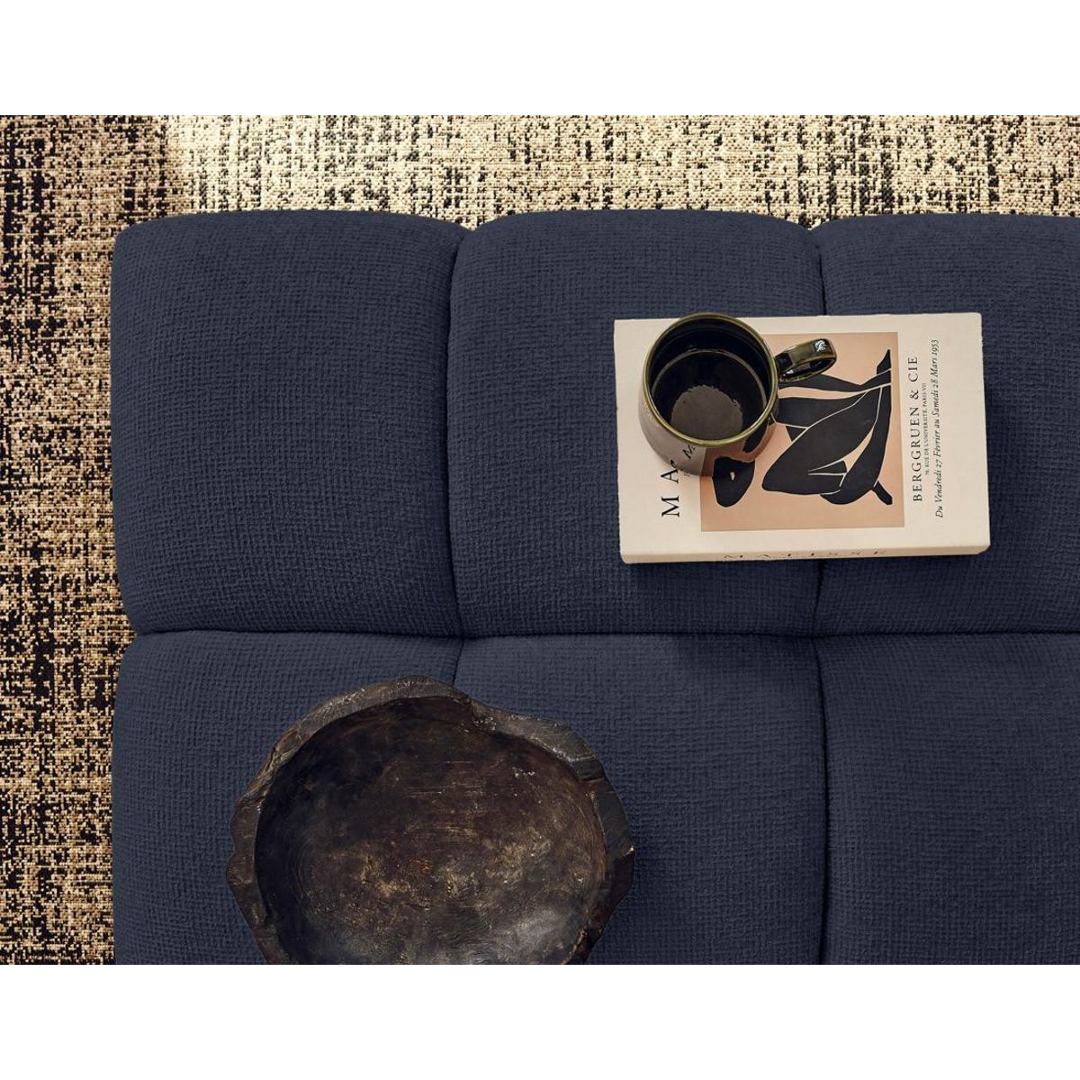 LISA DESIGN Suzano - pouf en tissu texturé