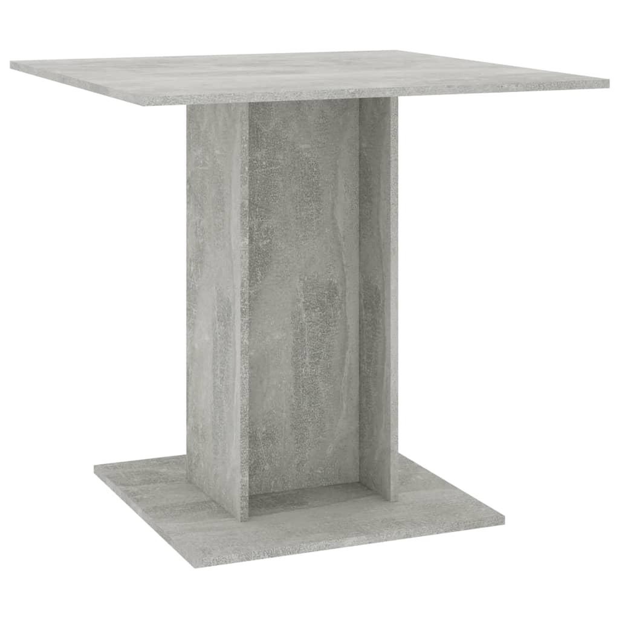 Voir la diapositive 2 : VIDAXL Table a manger Gris beton 80x80x75 cm bois d'ingenierie
