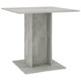 Voir la diapositive 2 : VIDAXL Table a manger Gris beton 80x80x75 cm bois d'ingenierie