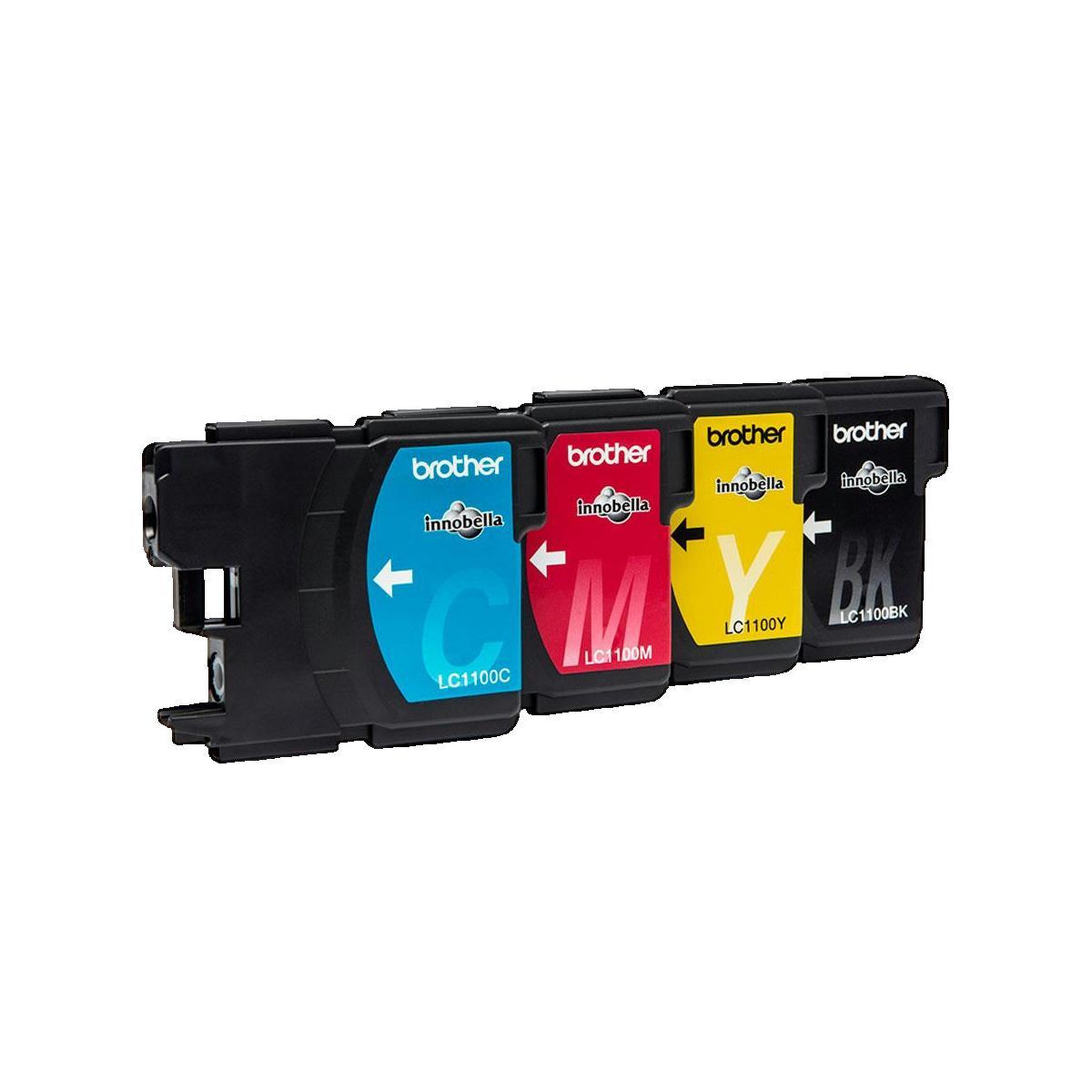 Voir la diapositive 3 : Brother Cartouches d'encre Brother LC-1100VALBPDR Noir, Cyan, Magenta, Jaune