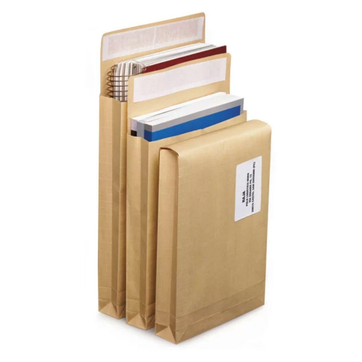 RAJA 25 pochettes kraft renforcées dépliables - 26 x 33 cm