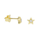 L'ATELIER D'AZUR Boucles d'Oreilles Argent 925/000 Doré - Etoile Sertie