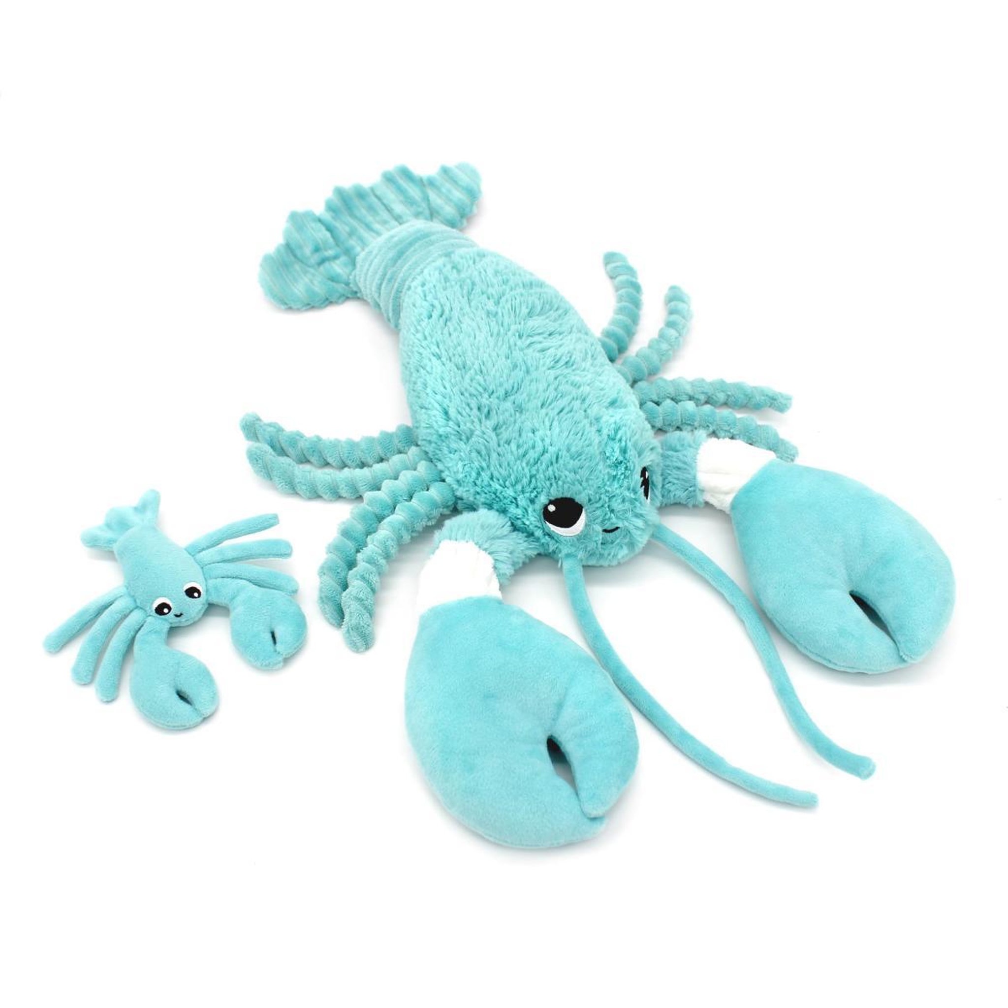 LES DEGLINGOS Les PTIPOTOS by Peluche ILOVEYOU Homard Maman  and  Bebe Bleu Aqua