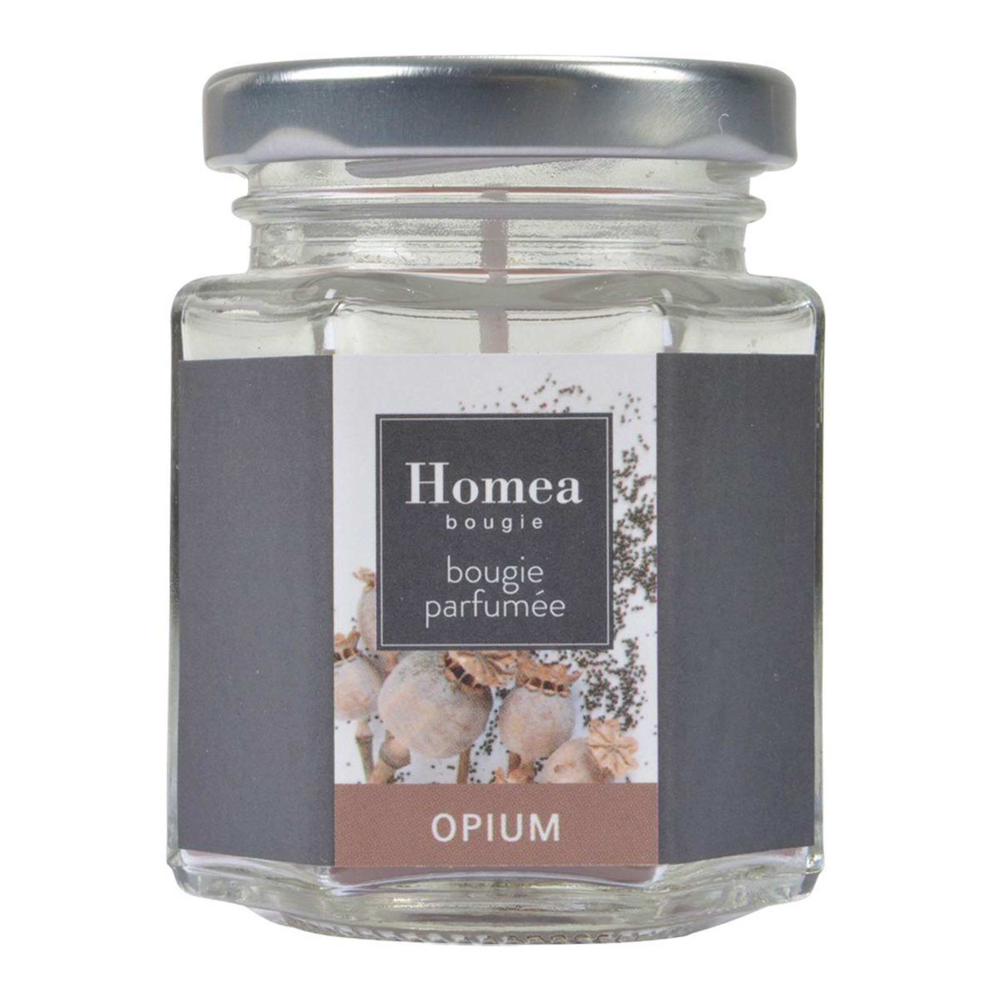 HOMEA Bougie verrine parfumée  essentiel ii  7cm opium