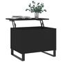 Voir la diapositive 3 : VIDAXL Table basse Noir 60x44,5x45 cm Bois d'ingenierie
