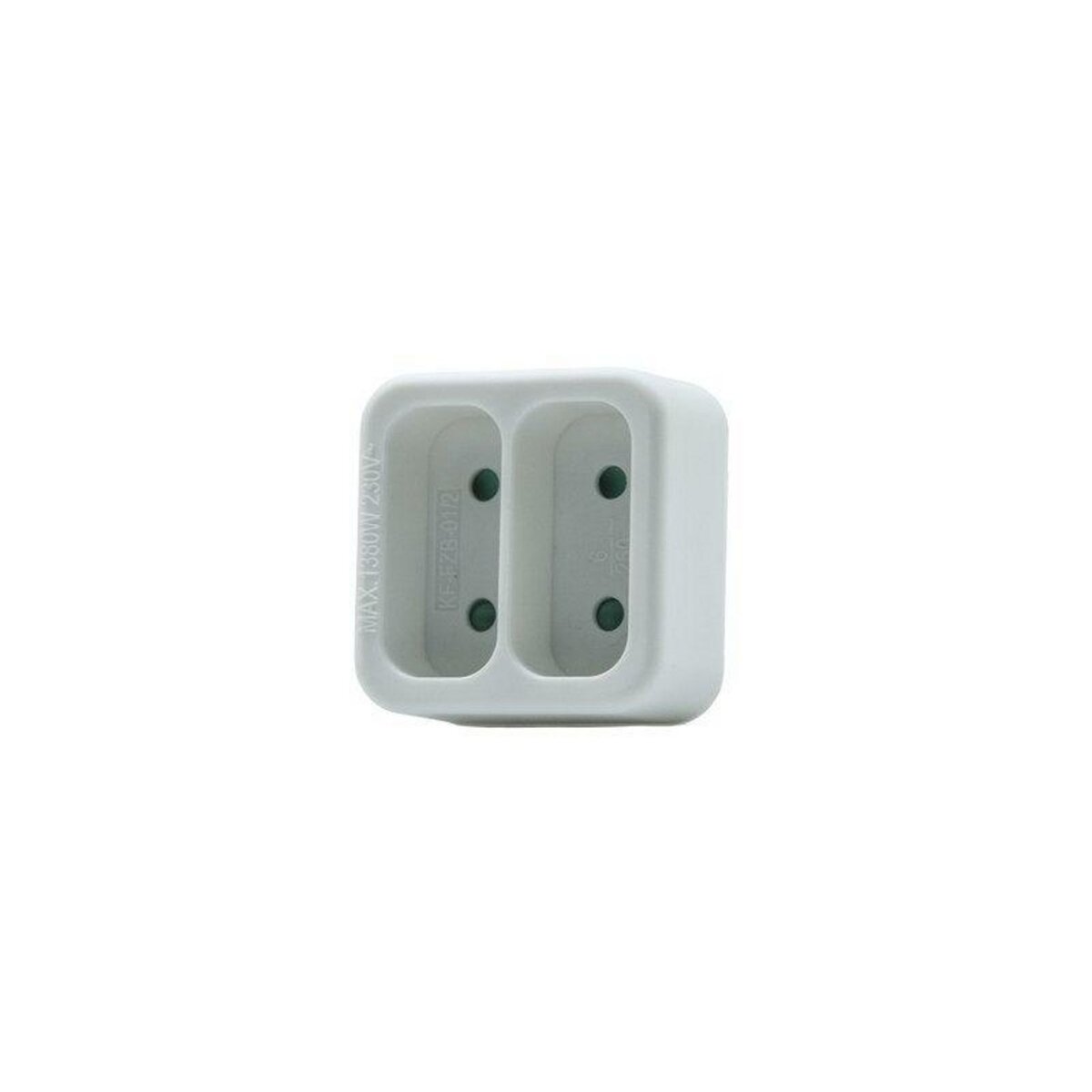 CENTRALE BRICO Biplite murale, 2 prises 6A, blanc