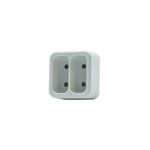CENTRALE BRICO Biplite murale, 2 prises 6A, blanc