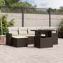Voir la diapositive 1 : VIDAXL Salon de jardin avec coussins 7 pcs marron resine tressee
