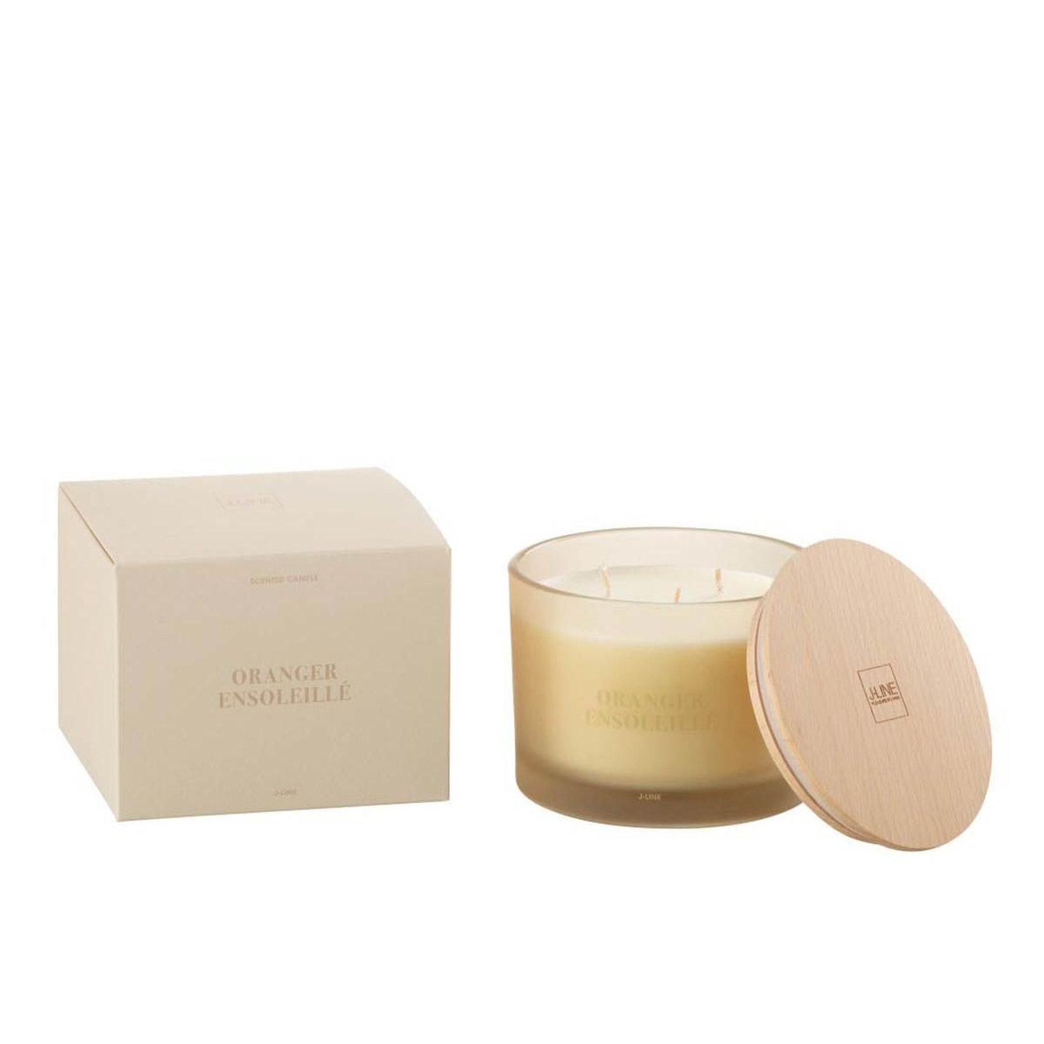 Voir la diapositive 3 : J-LINE Bougie parfumée  accords essentiels  10cm oranger ensoleillé