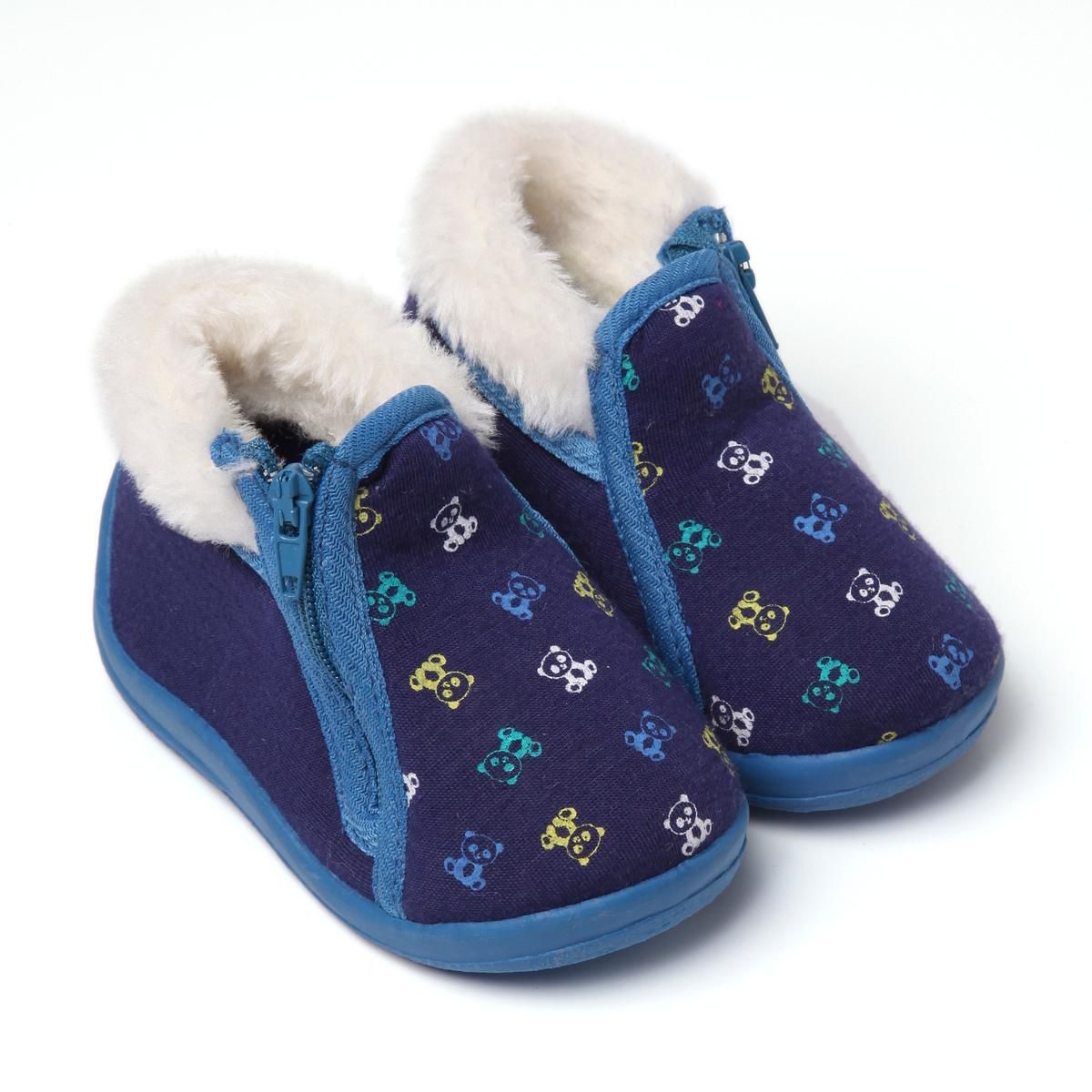 IN EXTENSO Chaussons fourrés zippés bébé