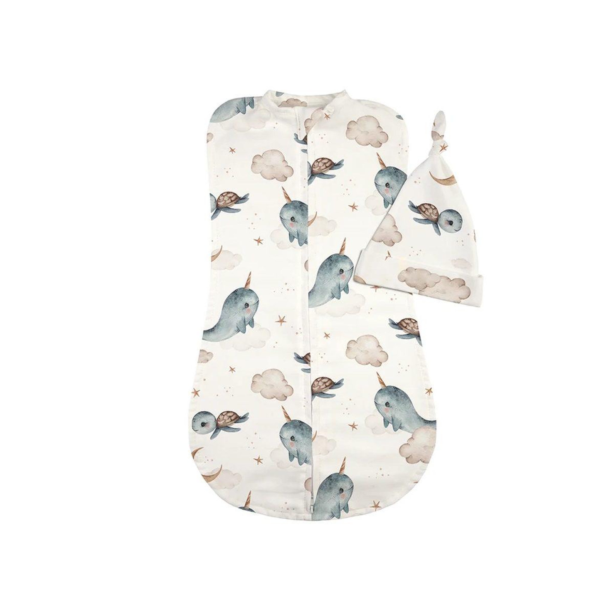 WALDIN Lange d'emmaillotage - taille S - white, whale
