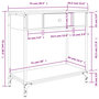 Voir la diapositive 6 : VIDAXL Table console chene fume 75x34,5x75 cm bois d'ingenierie