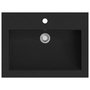 Voir la diapositive 2 : VIDAXL Lavabo en granit 600 x 450 x 120 mm Noir