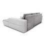 Voir la diapositive 4 : Canapé d'angle droit convertible CLELIA, 4 places, tissu microfibre gris PU blanc ou noir