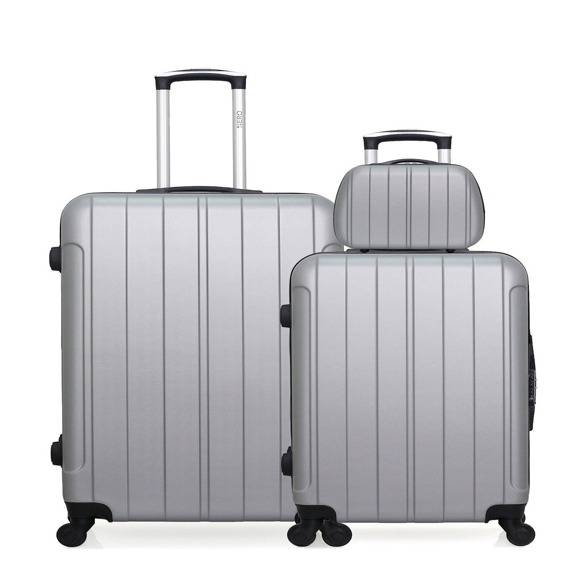 HERO HERO - Lot de 3 - Valise grand format, valise weekend et vanity FOGO