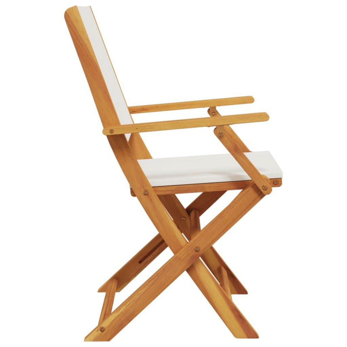 VIDAXL Chaises de jardin pliantes lot de 6 tissu et bois massif