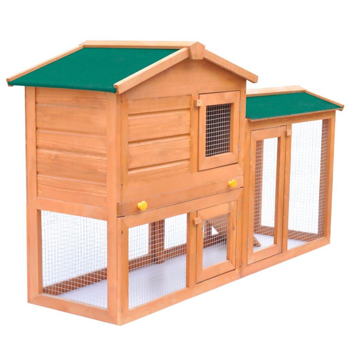 VIDAXL Clapier large d'exterieur pour petits animaux de compagnie Bois