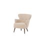 Voir la diapositive 2 : Paris Prix Fauteuil Design Bouclette  Lincoln  85cm Beige