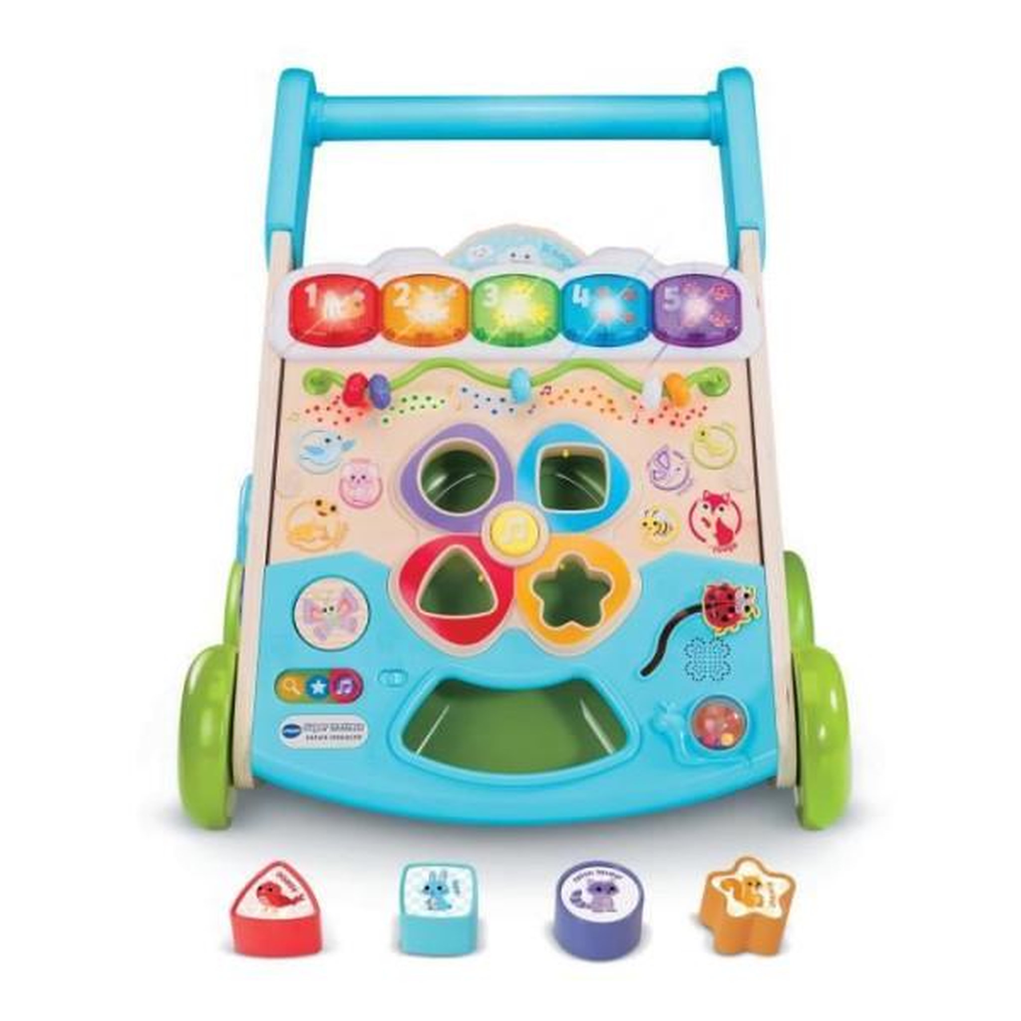 VTECH Porteur trotteur vtech super trotteur nature interactif (jouet avec partie bois certifie fsc)