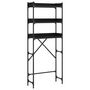 Voir la diapositive 2 : VIDAXL Etagere de lave-linge noir 67x25x163 cm bois d'ingenierie