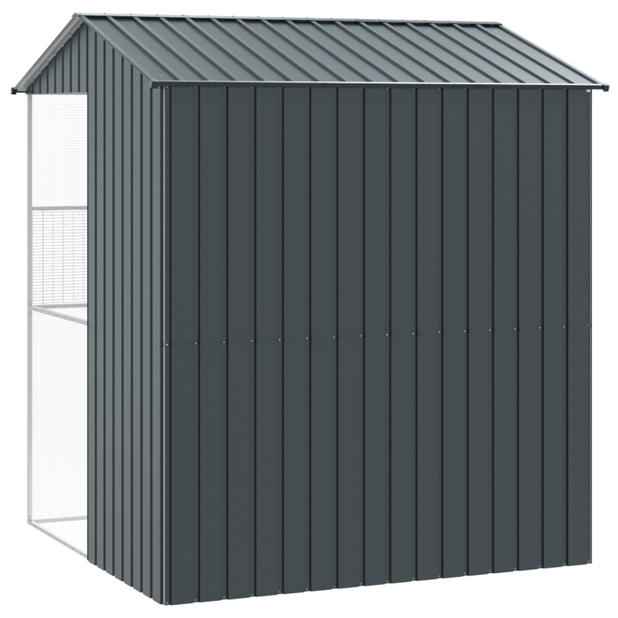 Voir la diapositive 5 : VIDAXL Aviary pour oiseaux Anthracite 215x210x247 cm en acier