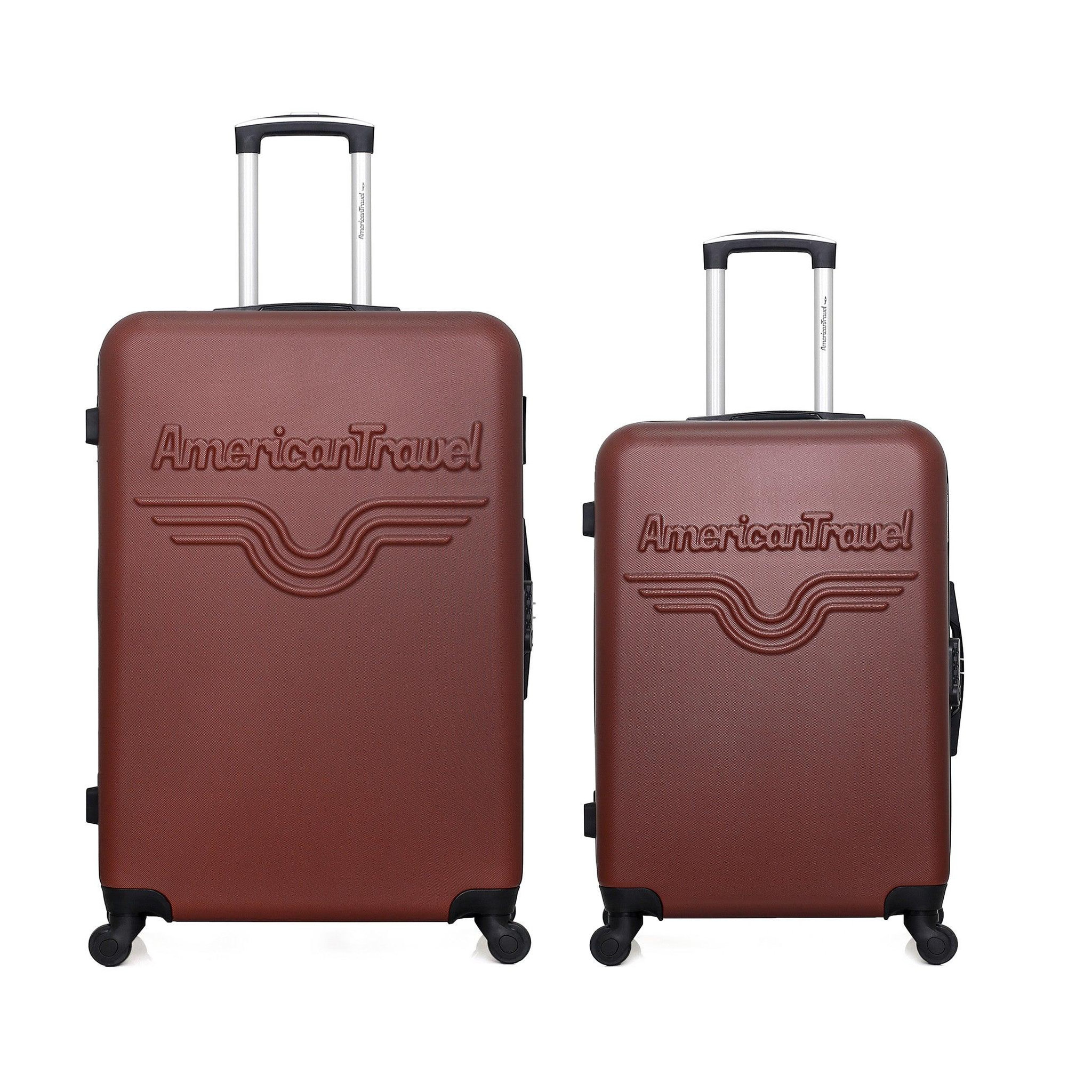 AMERICAN TRAVEL American travel - lot de 2 - valise grand format et valise weekend chelsea