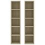 Voir la diapositive 4 : VIDAXL Armoires a CD 2 pcs Chene sonoma 21x16x93,5cm Bois d'ingenierie