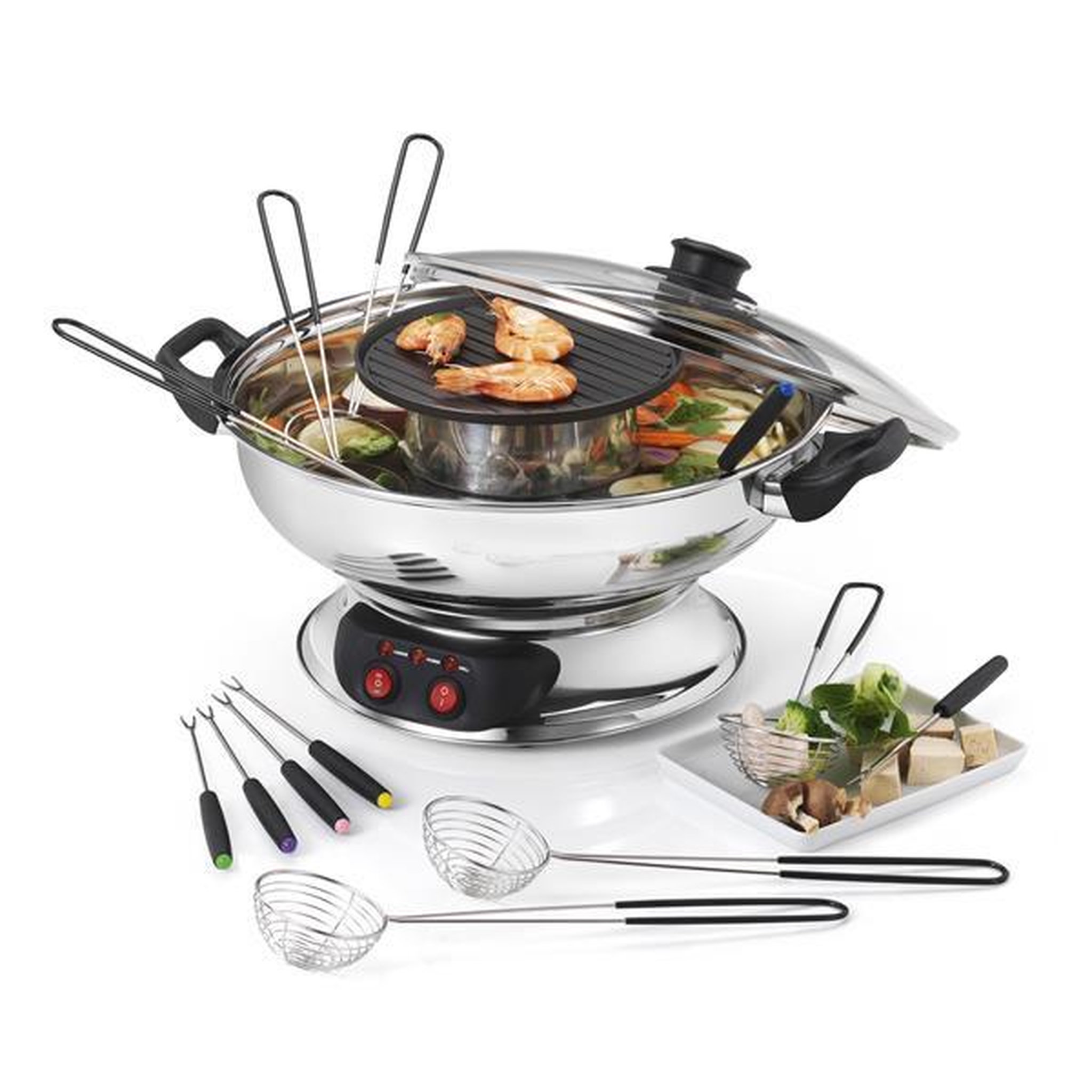 Kitchen chef Service à fondue 1950w 6 fourchettes - kcpfondasia