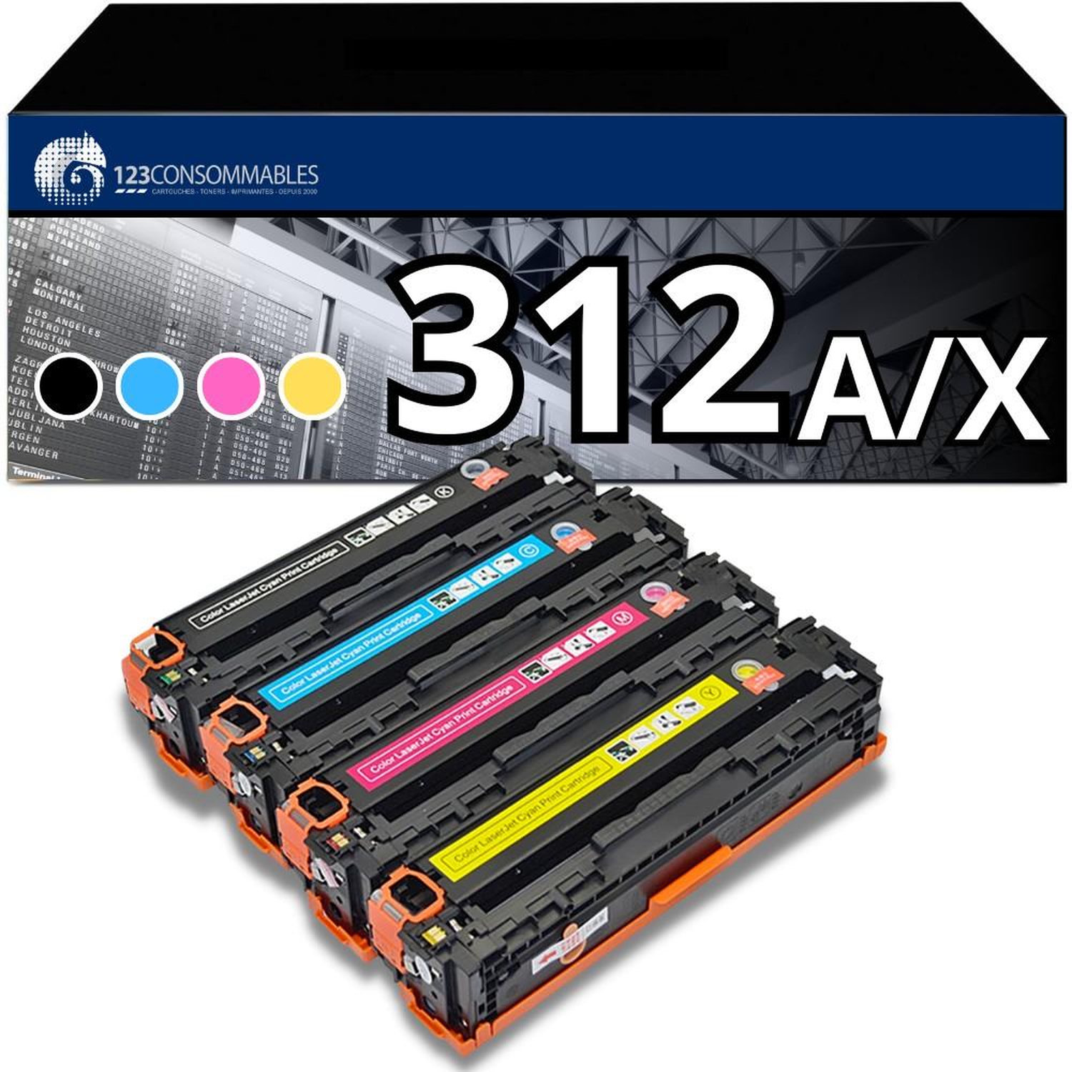 Pack 4 toners compatible HP /X Neuf - vue 5