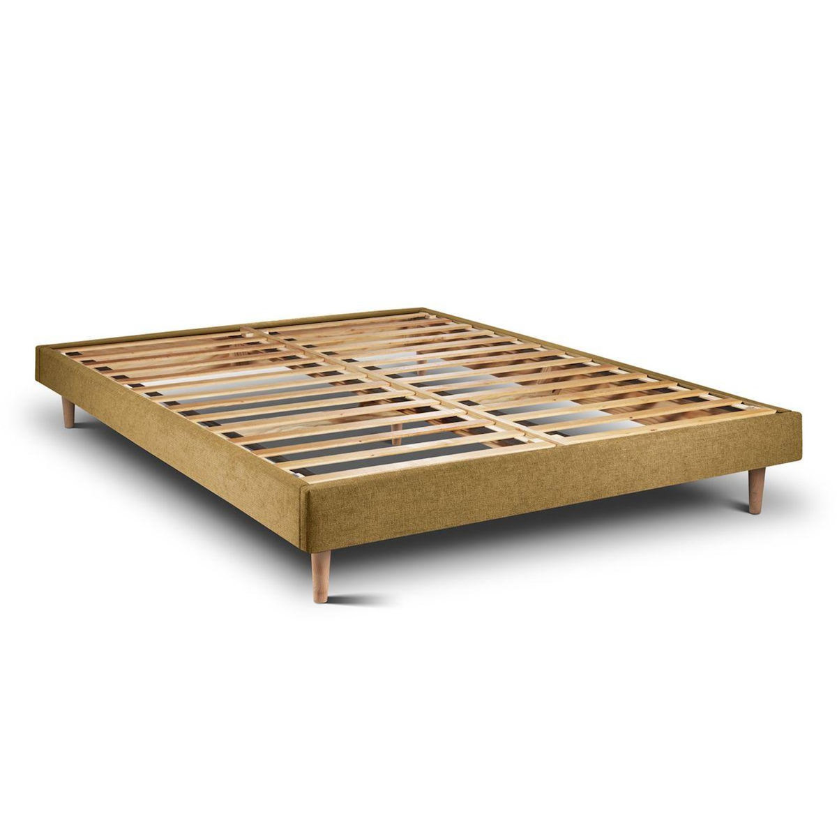 Sommeil de Plomb Lit avec tête de lit lignes tissu et sommier kit - Hauteur totale : 29cm
