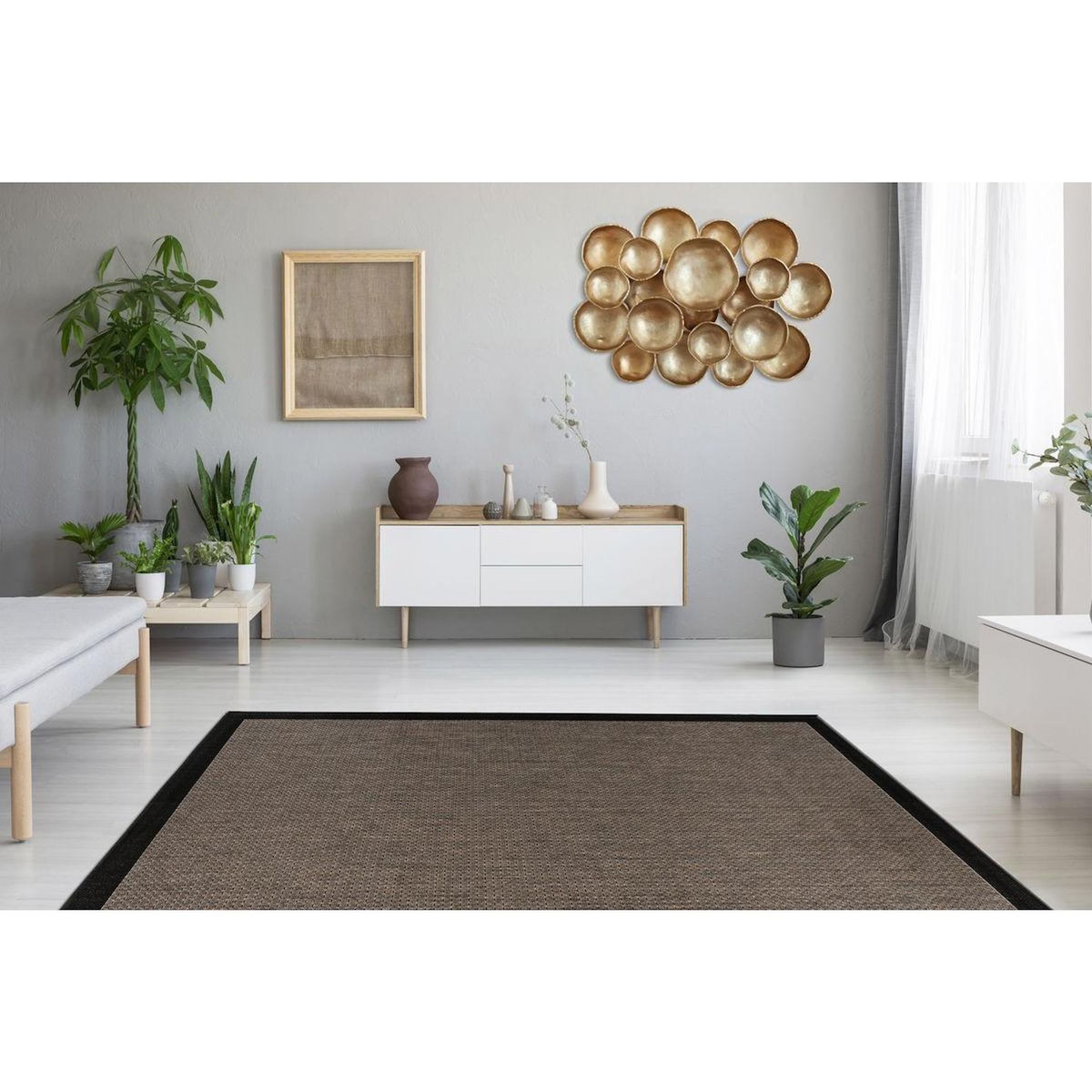 Paris Prix Tapis Uni à Poils Plats  Splash  Gris