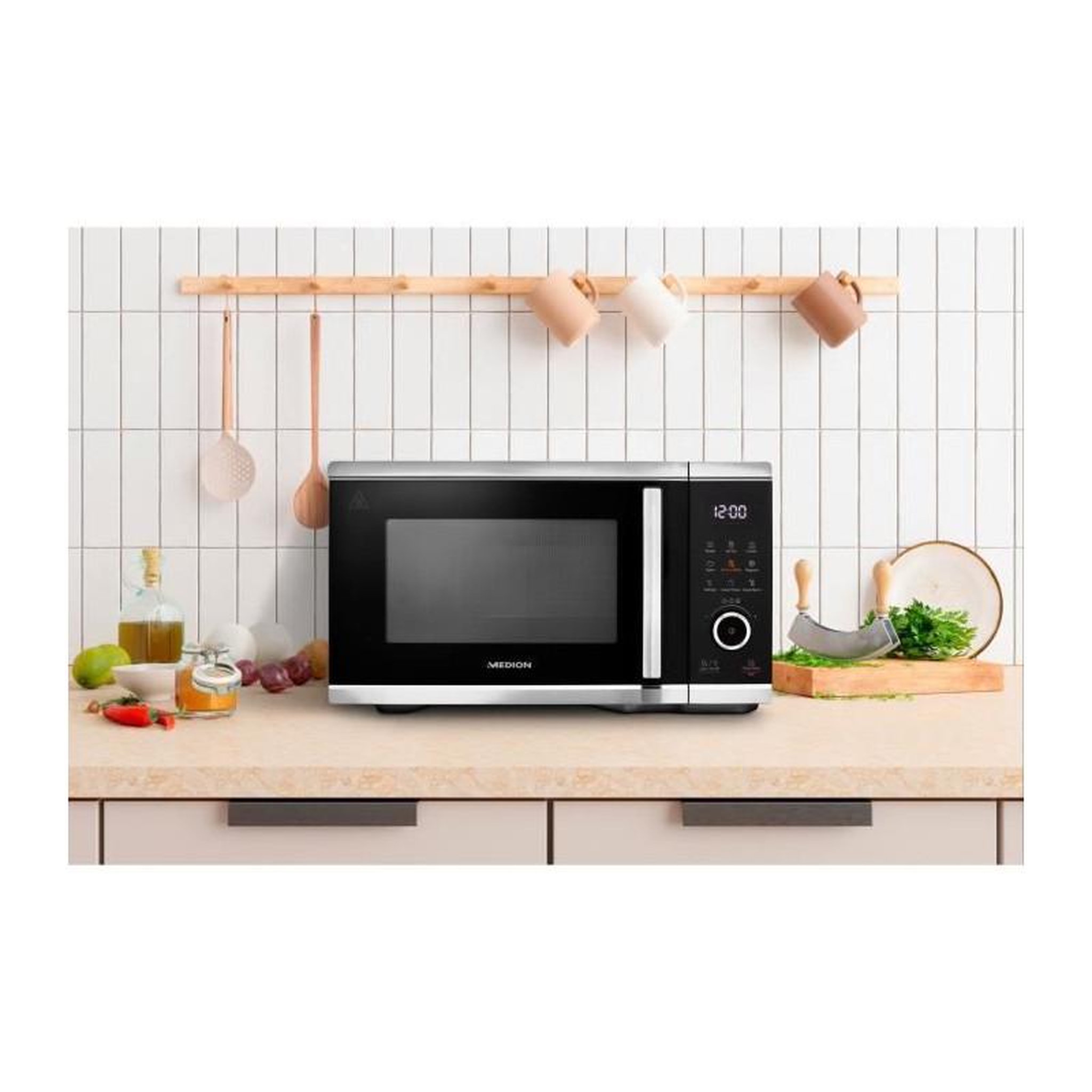 Voir la diapositive 6 : Style Me Up Four micro onde MEDION MD 11499 - Fonction friture a air chaud
