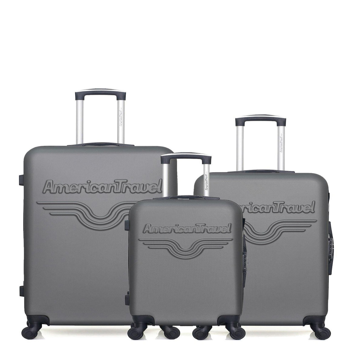 AMERICAN TRAVEL AMERICAN TRAVEL - LOT DE 3 - Valises grand format, weekend et cabine CHELSEA