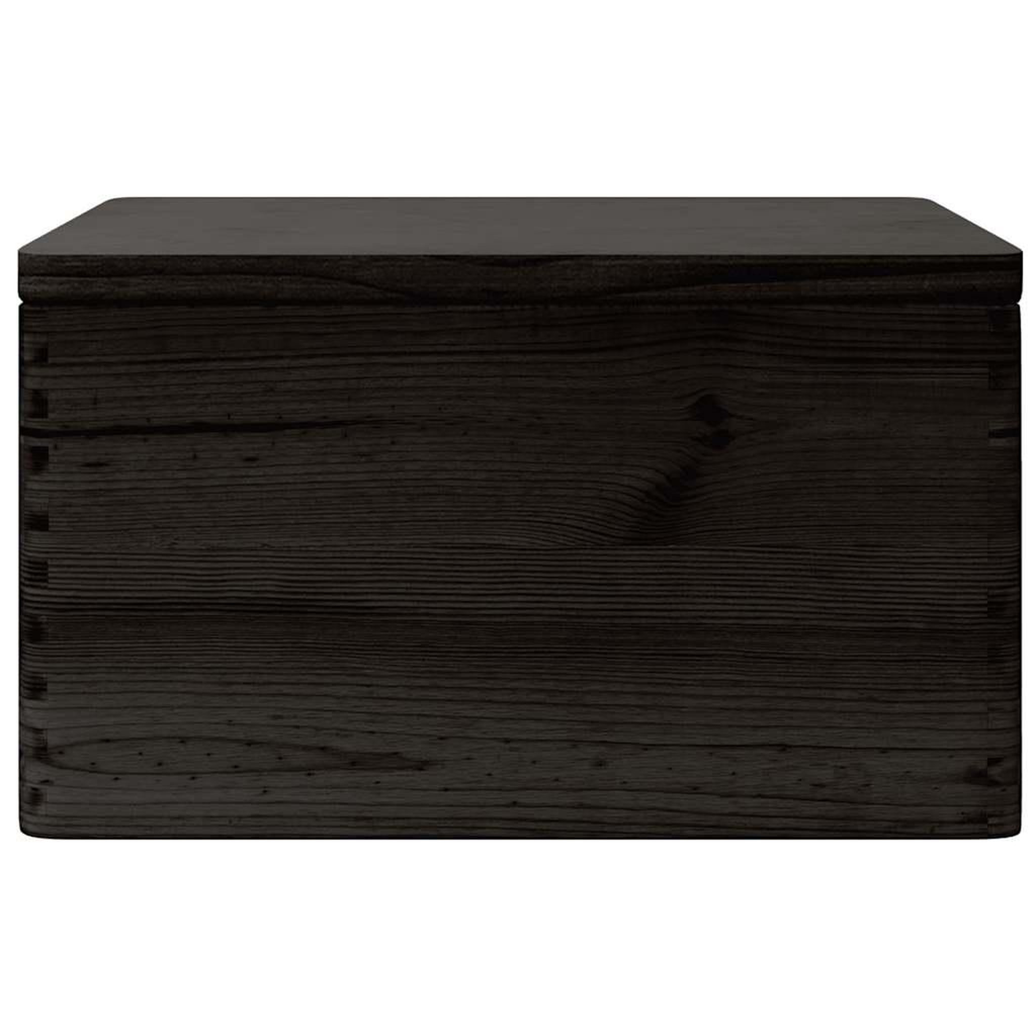Voir la diapositive 4 : VIDAXL Boîte en bois avec couvercle noir 40x30x23cm bois de pin massif