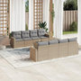 Voir la diapositive 1 : VIDAXL Salon de jardin avec coussins 9 pcs beige resine tressee