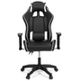 Voir la diapositive 4 : ID MARKET Fauteuil de gaming CARTER accoudoirs 2D pivotants, réglable hauteur noir et blanc