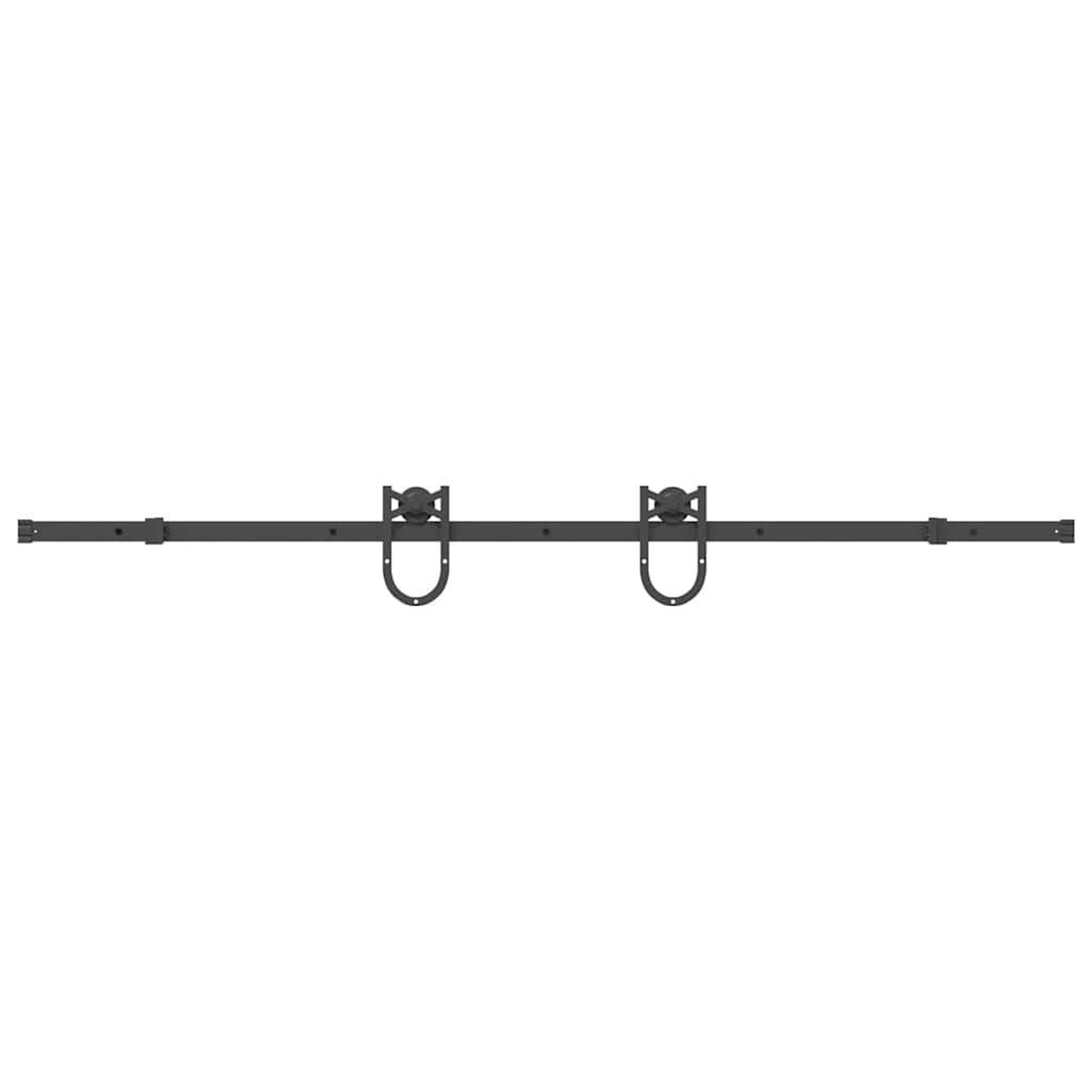 Voir la diapositive 2 : VIDAXL Kit de quincaillerie de porte coulissante 200 cm Acier Noir