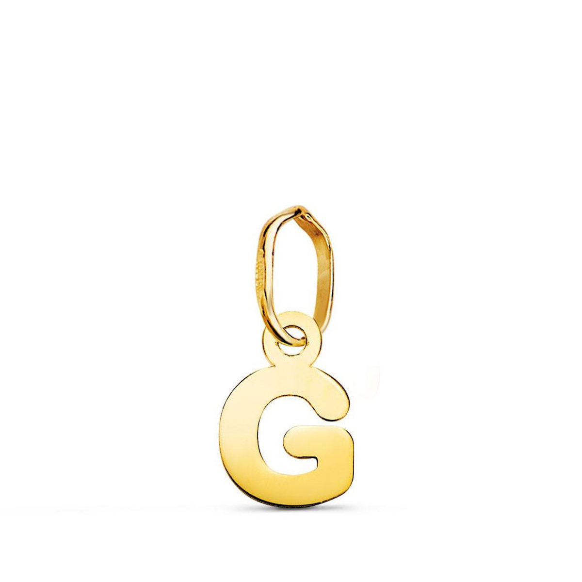 L'ATELIER D'AZUR Pendentif Or 18 Carats 750 Jaune - Initiale Lettre  G  - Chaine Offerte