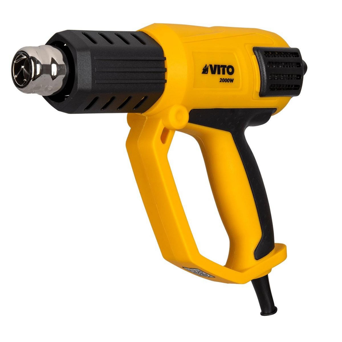 VITO Décapeur thermique 2000W 2 Vitesses Réglage digital de la Température 50-650°C 5 Accessoires Mallette VITO