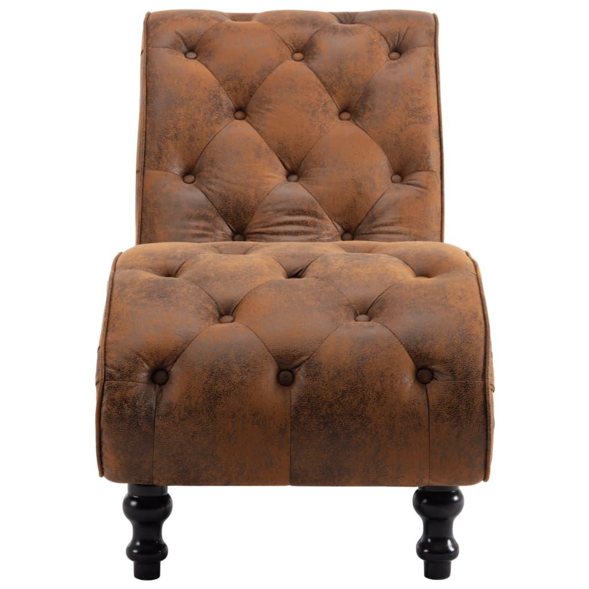 Voir la diapositive 3 : VIDAXL Chaise longue Marron Similicuir daim
