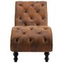 Voir la diapositive 3 : VIDAXL Chaise longue Marron Similicuir daim