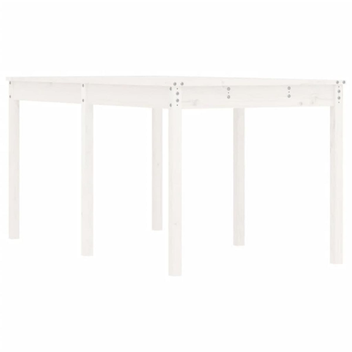VIDAXL Table de jardin blanc 159,5x82,5x76 cm bois massif de pin