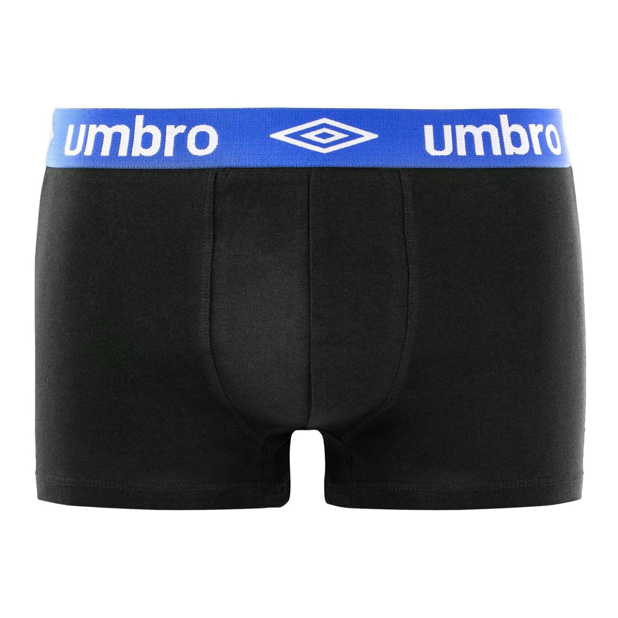 Voir la diapositive 6 : UMBRO Lot de 4 boxers coton homme uni ceinture colorées