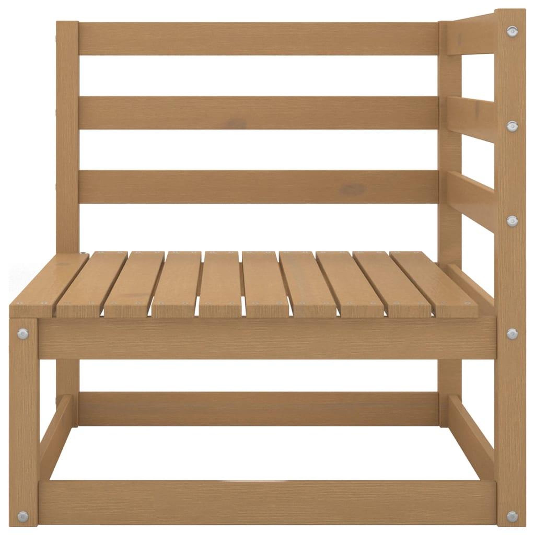 Voir la diapositive 5 : VIDAXL Salon de jardin 9 pcs marron miel bois de pin massif