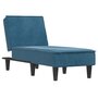 Voir la diapositive 2 : VIDAXL Chaise longue bleu velours